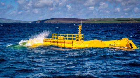 Blue X, a wave powered electricity generator from Mocean Energy