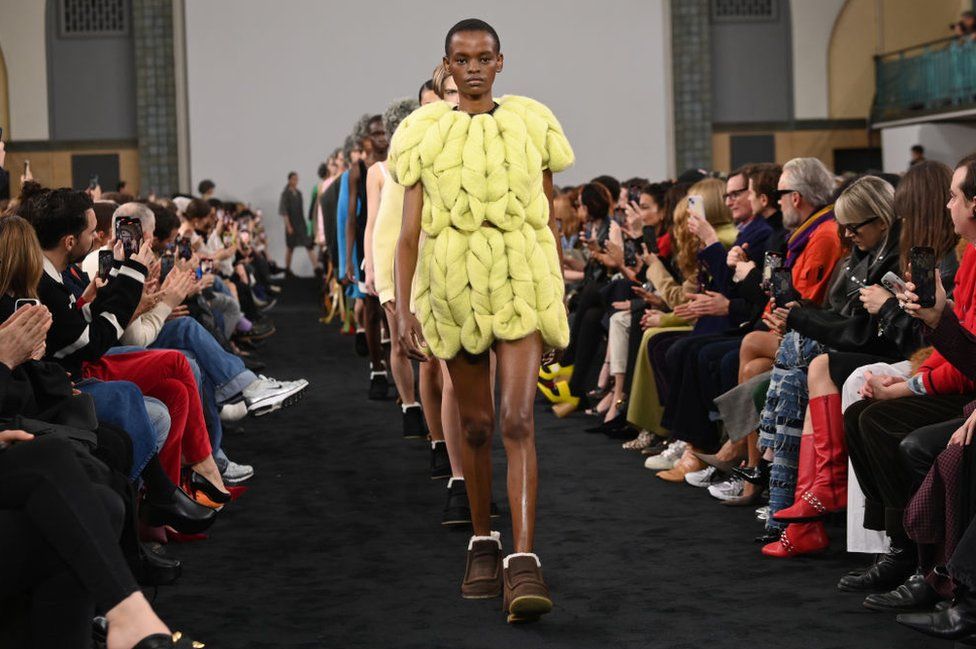 Models walk the runway during the JW Anderson Ready to Wear Fall/Winter 2024-2025 fashion show as part of the London Fashion Week on February 18, 2024 in London, England.