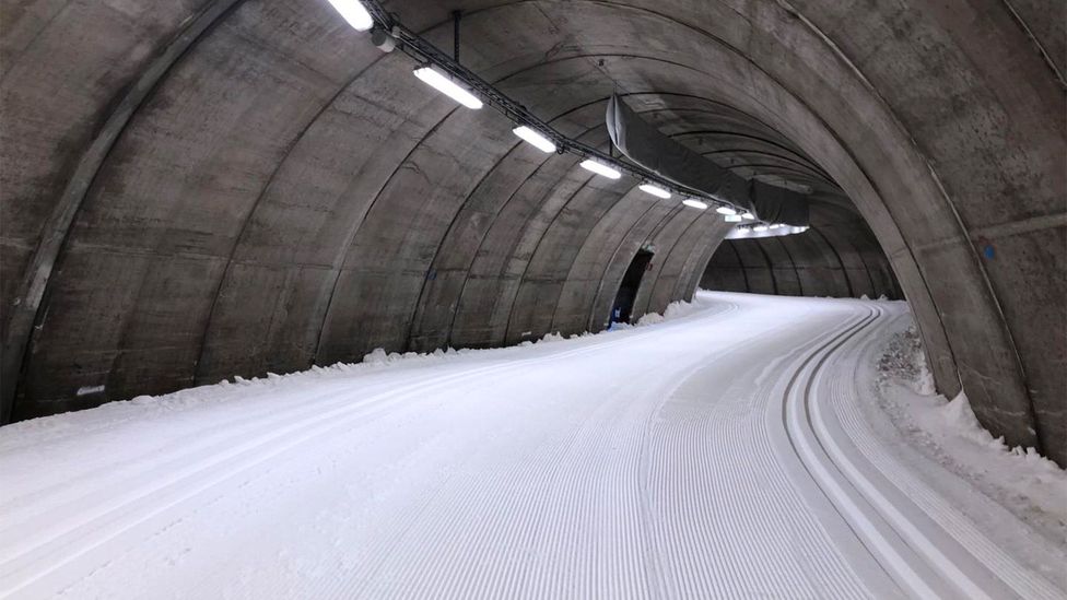 A ski tunnel in Torsby, Sweden