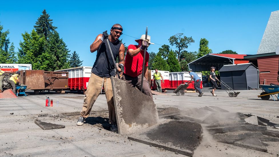 The depave movement in Portland, Oregon has inspired a wave of cities to pull up their asphalt and concrete (Credit: Elle Hygge)
