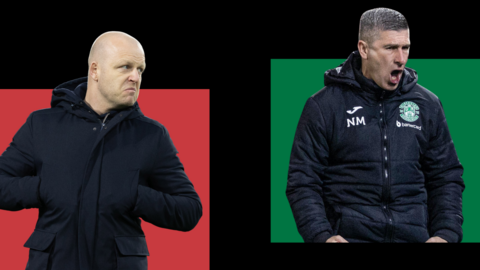 Steven Naismith and Nick Montgomery in a split graphic